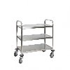 Chariot Inox 3 plateaux - 710x410xH810 mm - Multiroir