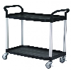 Chariot de service polypropylène noir 2 plateaux 1100 x 520 x H950 mm Multiroir
