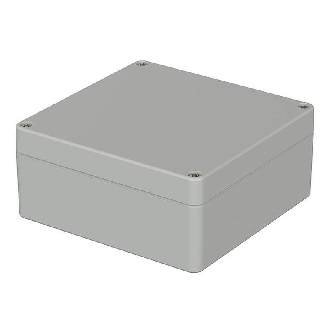 Boîtier, ABS, IP65, Gris clair, 122 x 120 x 55 mm-Lire la description