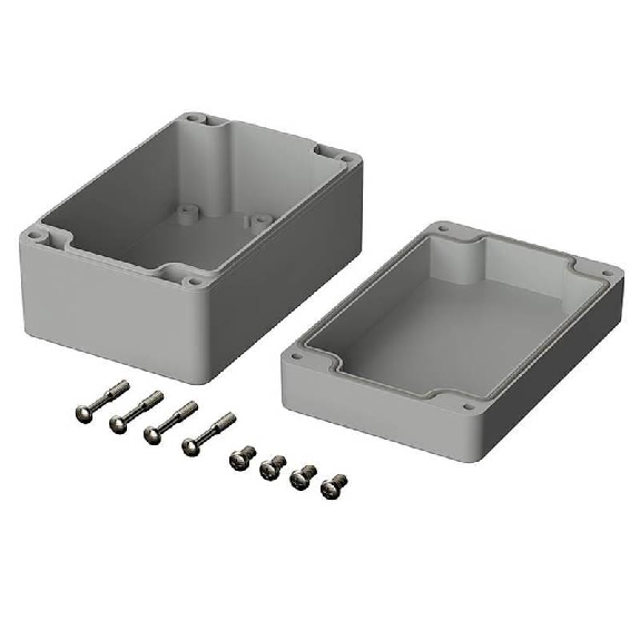 Boîtier, ABS, IP65, Gris clair, 122 x 120 x 55 mm Boîtier, ABS, IP65, Gris clair, 122 x 120 x 55 mm-Lire la description