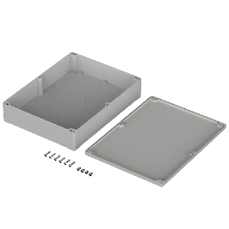 Boîtier, polycarbonate, IP65, Gris clair, 300 x 230 x 65 mm-Lire la description