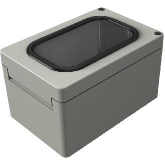 Coffret Polyester avec hublot, IP66, RAL 7038, 200 x 300 x 170 mm-Lire la description