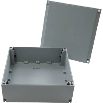 Boîtier Polyester, IP66, RAL 7000, 360 x 177 x 145 mm-Lire la description