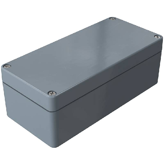 Coffret Polyester std, IP66, RAL 7000, 75x160x56mm (HxLxP)-Lire la description