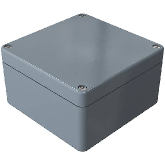 Coffret Polyester std, IP66, RAL 7000, 160x160x91mm (HxLxP)-Lire la description