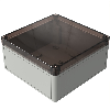 Boîtier, Thermoplastique PS, IP66, RAL 7035, 180 x 182 x 90 mm