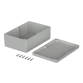 Boîtier, ABS, IP66, Gris clair, 240.3 x 160.3 x 90 mm-Lire la description