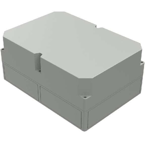 Boîtier, Thermoplastique PS, IP66, RAL 7035, 254 x 355 x 165 mm-Lire la description