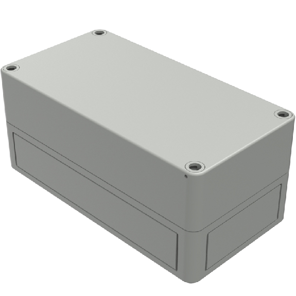 Boîtier, Thermoplastique PS, IP66, RAL 7035, 94 x 180 x 81 mm-Lire la description
