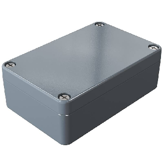 Coffret Alu std, IP66, RAL 7001, 64x98x34mm (HxLxP)-Lire la description