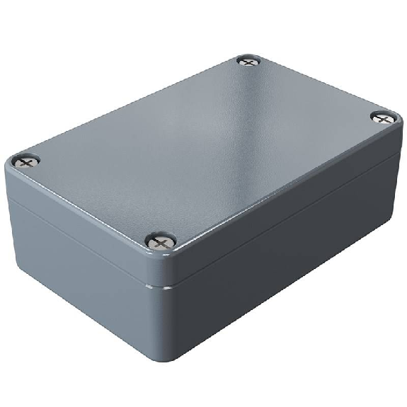 Coffret Alu std, IP66, RAL 7001, 64x98x34mm (HxLxP)-Lire la description