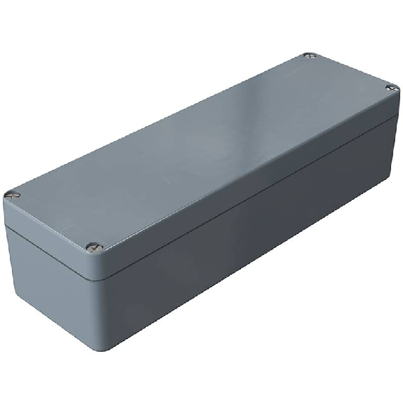 Coffret Polyester std, IP66, RAL 7000, 100x320x81mm (HxLxP)-Lire la description