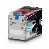 Relais 4PDT 5A-250VAC, Ind. méca., Led, BT, 100-110DC