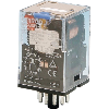 Relais 3PDT 10A-250VAC, Ind. méca., BT, 12DC