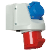 Mini-combinés 5x16A 400V 6h IP44 avec socle 2P+T 10/16A Schuko