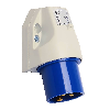 Socle de connecteur saillie, 1 entrée verticale 3x 16A, 110V IP44