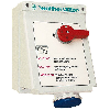 Socle saillie 3x63A interruptible avec double verrouillage