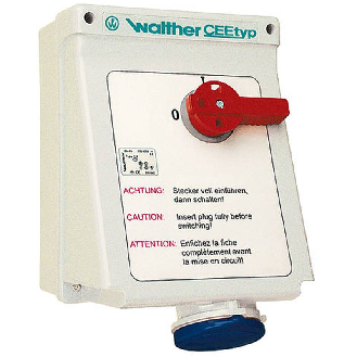 Socle saillie 3x63A interruptible avec double verrouillage-Lire la description
