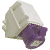 Socle saillie, haut:1xPG21, bas:2xPG16 2x 16A, 42V IP44