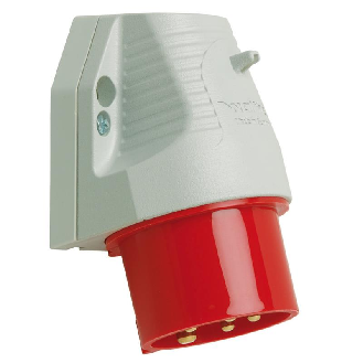 Socle de connecteur saillie, 1 entrée verticale 5x 32A, 400V IP44-Lire la description