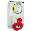 Socle saillie 5x16A interruptible avec double verrouillage