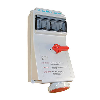 Socle saillie 5x16A interruptible et dble verrouillage et rail DIN