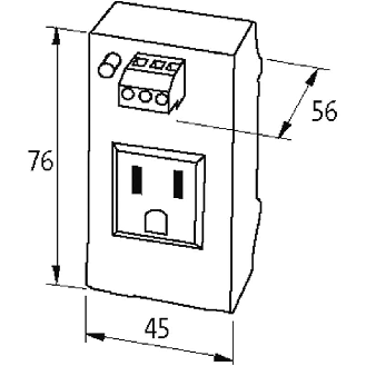Prise de courant USA (NEMA), LED, 127VAC 15A, bornes à vis 2,5mm²-Lire la description