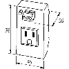 Prise de courant USA (NEMA), LED, 127VAC 15A, bornes à vis 2,5mm²