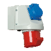 Mini-combinés 5x16A 400V 6h IP44 avec socle 2P+T 10/16A NF