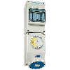 Socle saillie 3x16A interruptible et dble verrouillage et rail DIN