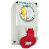 Socle saillie 4x16A interruptible avec double verrouillage