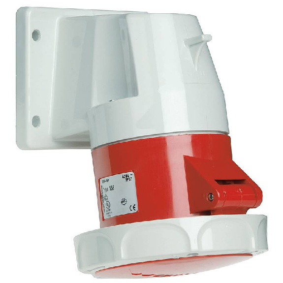 Socle de tableau, sortie coudée 3x 32A, 110V IP67-Leggi tutto