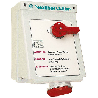 Socle saillie 5x63A interruptible avec double verrouillage-Lire la description