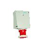 Socle saillie, haut:M20+M50, bas:2xM40, ss pilote 4x125A, 400V IP67