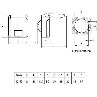 Socle Schuko gris, 2P+T 10/16A 230V IP44-Lire la description