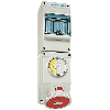 Socle saillie 4x32A interruptible et dble verrouillage et rail DIN