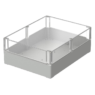 Boîtier, polycarbonate, IP66, Gris clair, 300 x 230 x 110 mm-Lire la description