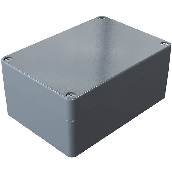Coffret Alu std, IP66, RAL 7001, 140x200x91mm (HxLxP)-Lire la description
