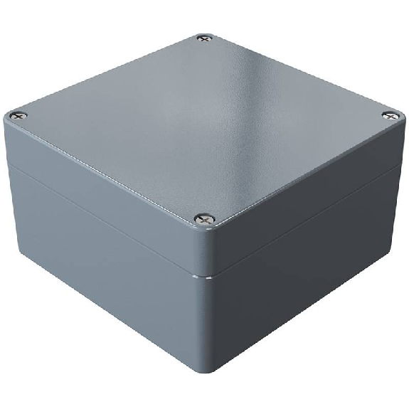 Coffret Alu std, IP66, RAL 7001, 180x180x101mm (HxLxP)-Lire la description