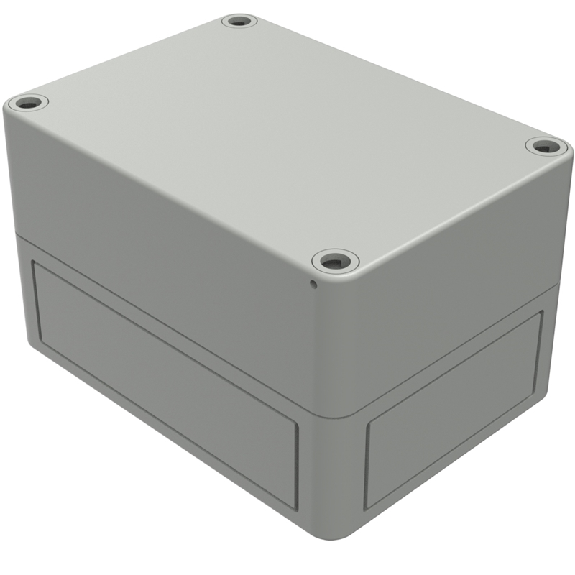 Boîtier, Thermoplastique PS, IP66, RAL 7035, 94 x 130 x 81 mm-Lire la description
