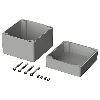 Boîtier, ABS, IP66, Gris clair, 122 x 120 x 105 mm