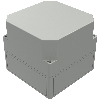 Boîtier, Thermoplastique PS, IP66, RAL 7035, 180 x 182 x 165 mm