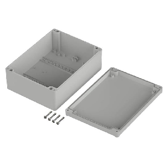 Boîtier, ABS, IP65, Gris clair, 200 x 150 x 77 mm-Lire la description