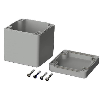 Boîtier, ABS, IP66, Gris clair, 82 x 80 x 85 mm-Lire la description