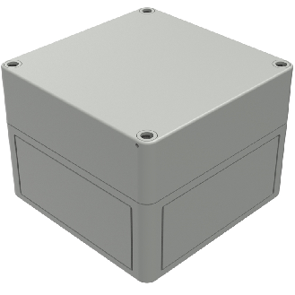 Boîtier, Thermoplastique PS, IP66, RAL 7035, 130 x 130 x 99 mm-Lire la description