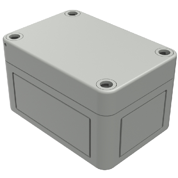 Boîtier, Thermoplastique PS, IP66, RAL 7035, 65 x 94 x 57 mm-Lire la description