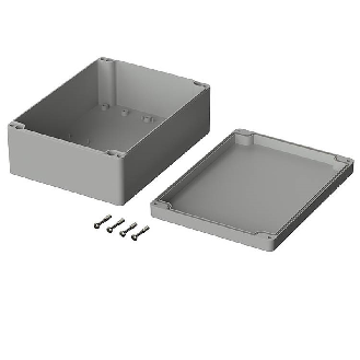 Boîtier, polycarbonate, IP65, Gris clair, 200 x 150 x 75 mm-Lire la description