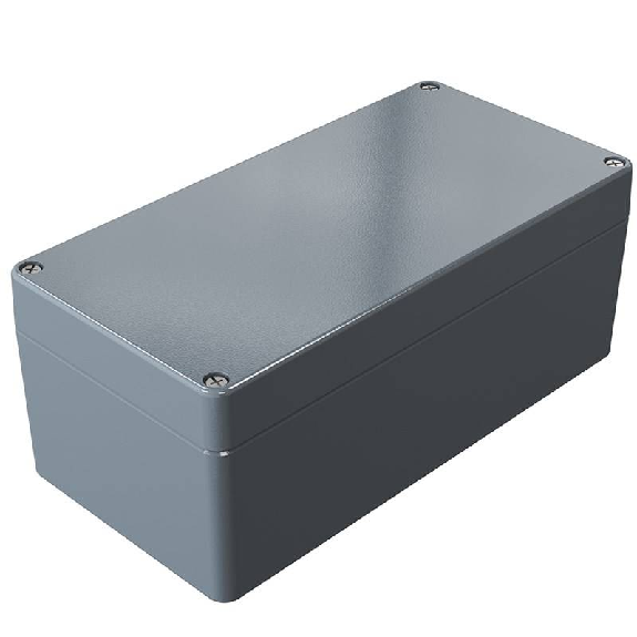 Coffret Alu std, IP66, RAL 7001, 160x200x81mm (HxLxP)-Lire la description
