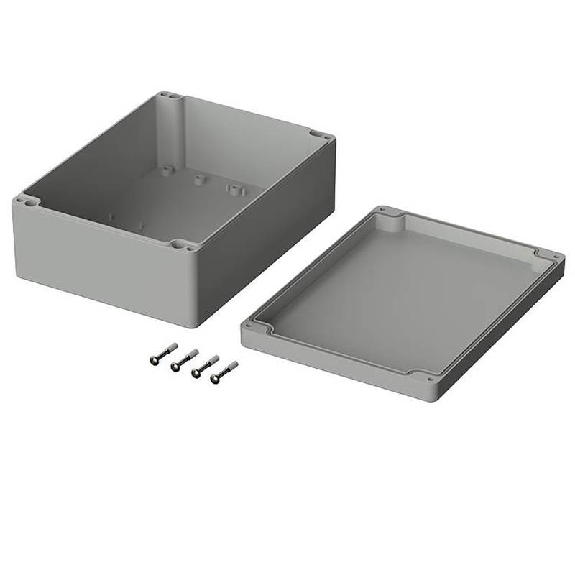 Boîtier, ABS, IP65, Gris clair, 200 x 150 x 75 mm-Lire la description