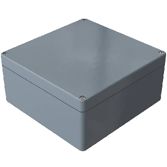 Coffret Polyester std, IP66, RAL 7000, 250x255x121mm (HxLxP)-Lire la description